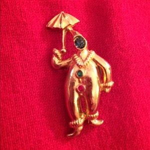 🌂 Vintage Clown Brooch 🌂