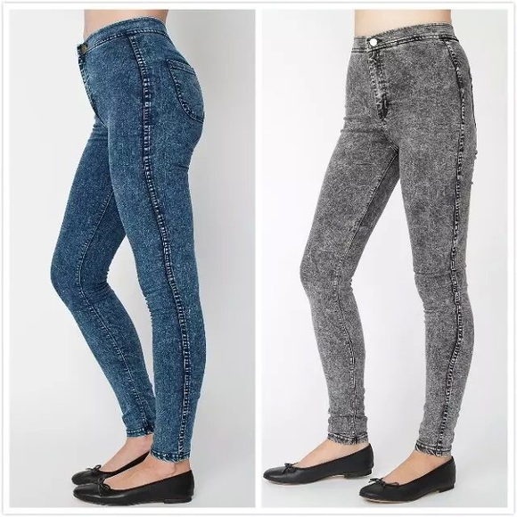 AA HIGH WAITED STONE WASHED JEAN