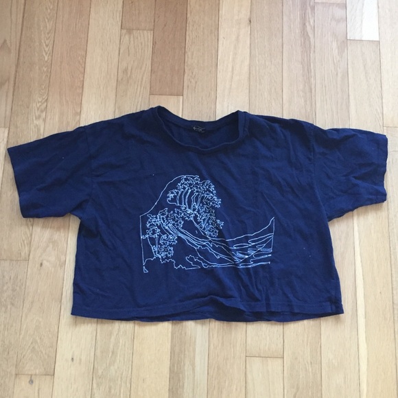 navy crop top