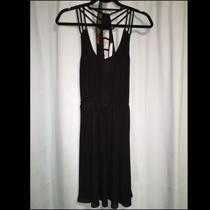Black "lush" chiffon dress