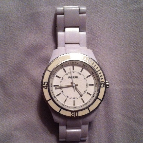 Stella white Fossil watch