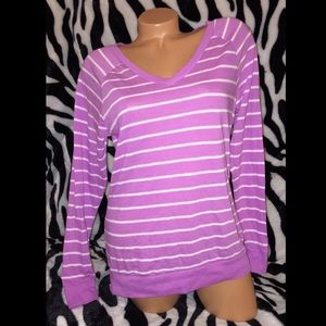 VS PINK Striped Long Sleeve Tee Shirt (small)