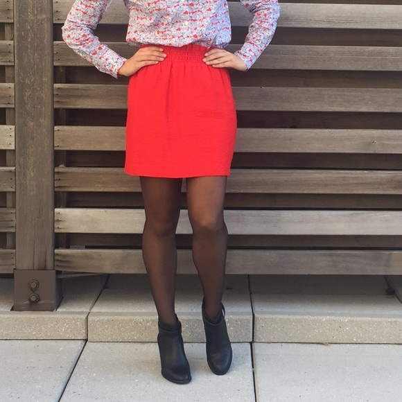 🚫SOLD🚫J. Crew Red City Mini Skirt - Picture 3 of 4