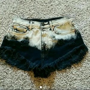 Ombre High Waisted Shorts