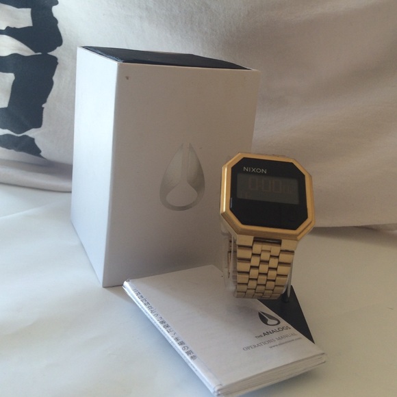 Nixon Re-Run Gold Digital Watch