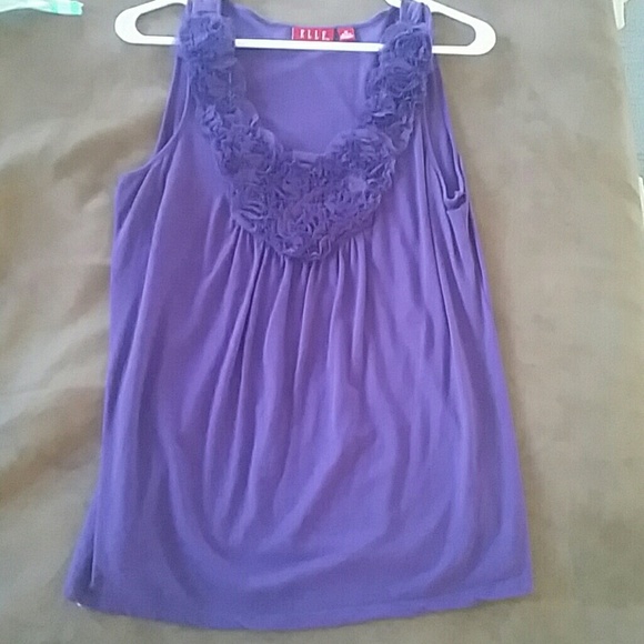 Adorable purple and flower tank top