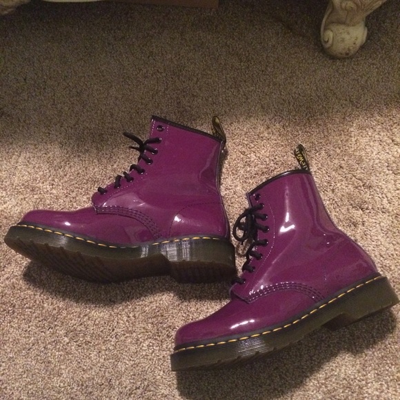 purple patent dr martens