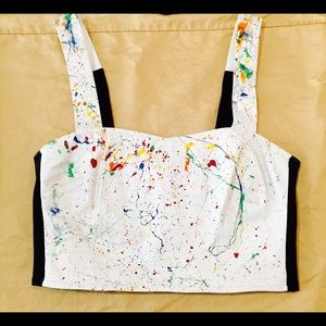 Aqua women's splattered top