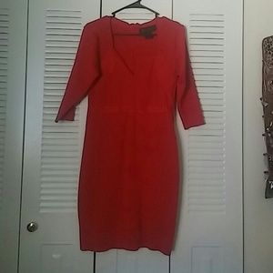 Kardashian Kollection Fitted Red Holiday Dress