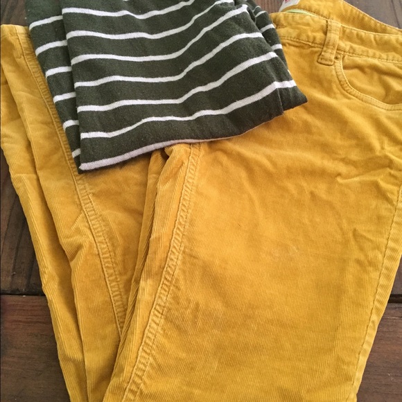 Mustard yellow corduroy pants