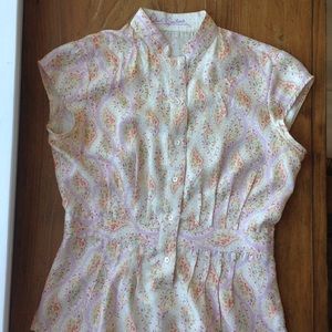 Silk paisley print blouse