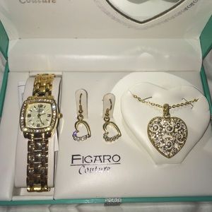 Figaro Couture necklace, watch, earrings.