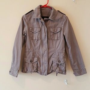 Gray waist length jacket
