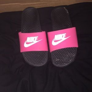 Pink Nike Slides