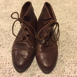 Vintage Tie Up Ankle Booties