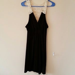 Black lace back dress