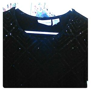 Black glitter design spandex dress shirt