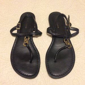 Cole Haan Black Leather Sandals