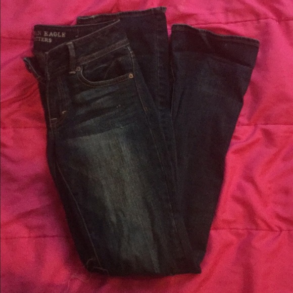 Dark boot cut stretch American Eagle jeans