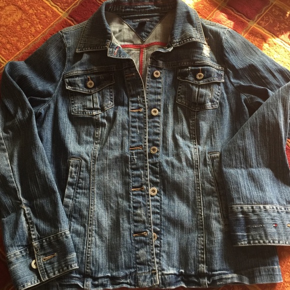 Distressed jean jacket
