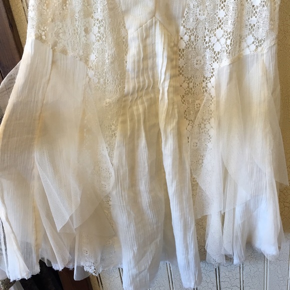 ✨FLASH SALE✨Free People ivory lace tulle slip dres - Picture 4 of 4