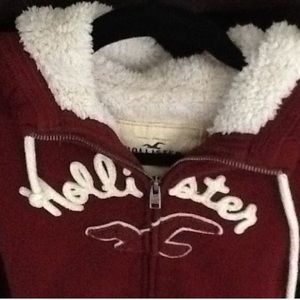 Hollister fuzzy hoodie