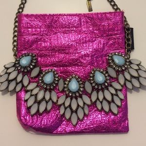 Baublebar mint/crystal statement necklace