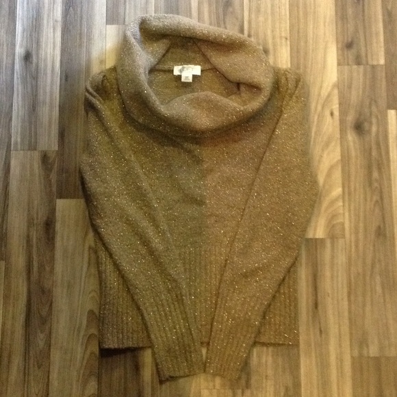 LOFT Sweaters - Ann Taylor Loft Gold Sparkle Sweater