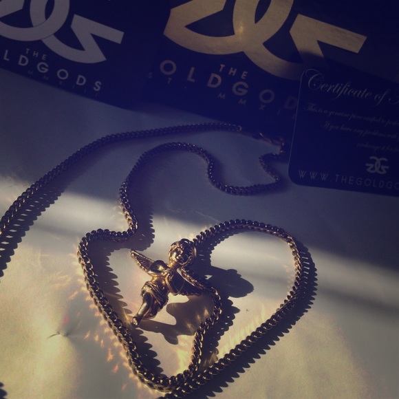 The Gold Gods Micro Angel Gold Necklace