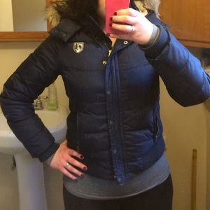 ✨Price drop American Eagle puffer coat w/ fur hood