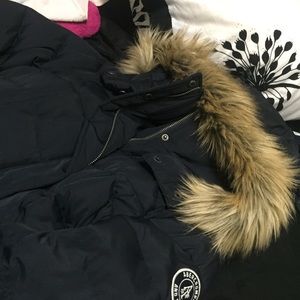 Navy blue Abercrombie and Fitch winter jacket