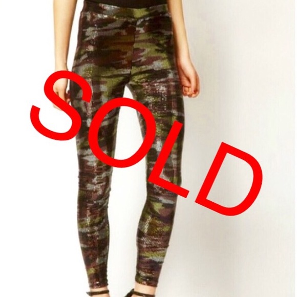 Quality Camouflage sequin leggings