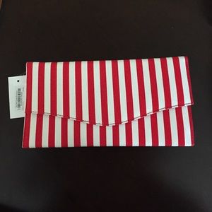 Candy Cane striped clutch