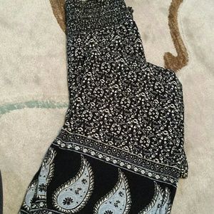 Boho printed wide leg pant