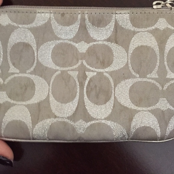 Silver Coach Monogram Wristlet - Picture 2 of 3