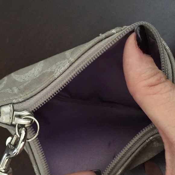 Silver Coach Monogram Wristlet - Picture 3 of 3