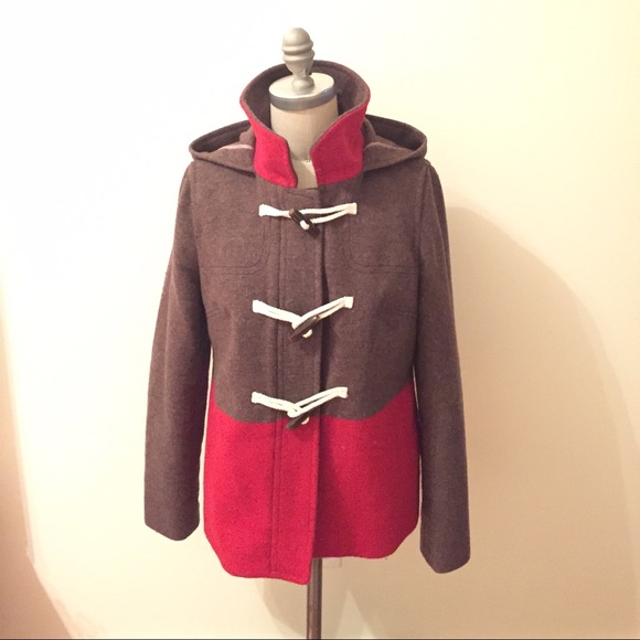 Colorblock Hooded Peacoat