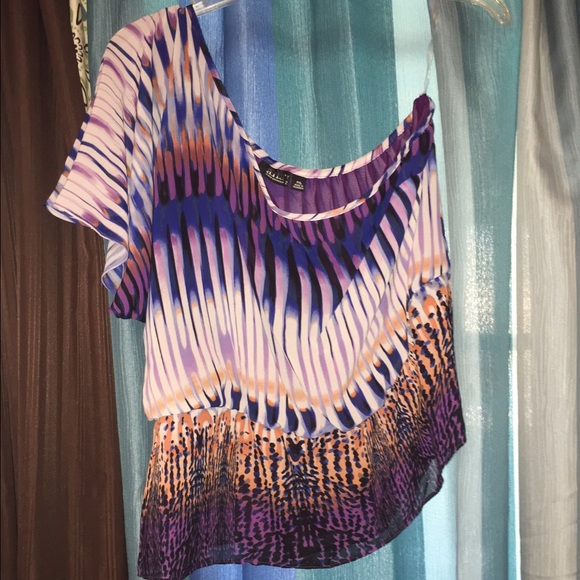 One shoulder petite x large dressy shirt