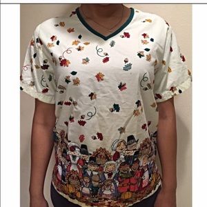 Thanksgiving scrub tops