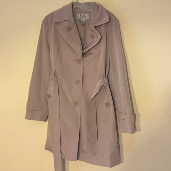 Fog tan trench coat