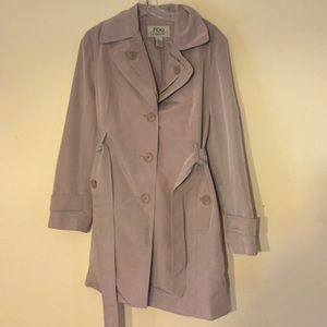 Fog tan trench coat