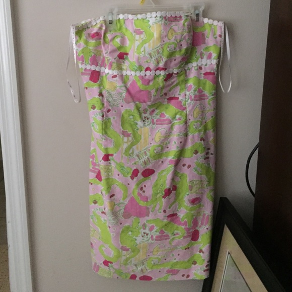 Lily Pulitzer strapless gator dress