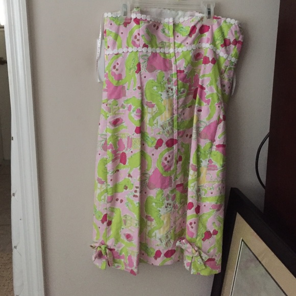 Lily Pulitzer strapless gator dress - Picture 3 of 4