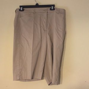 tan Bermuda shorts