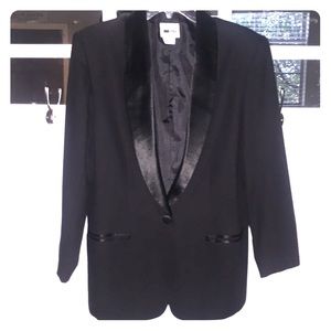 Vintage Leslie Fay Black Tuxedo Jacket