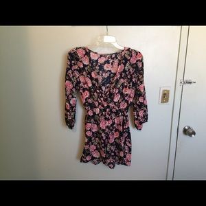 Rose print romper