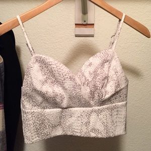 Snake print crop top