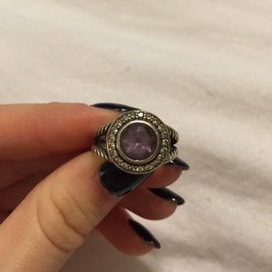 David Yurman amethyst petite Albion ring