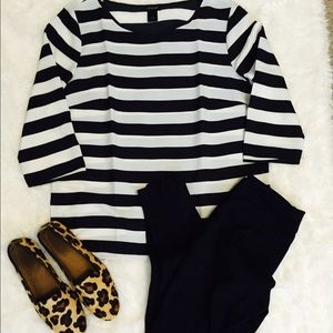 Striped blouse.
