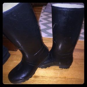 Women's Black Rainboots